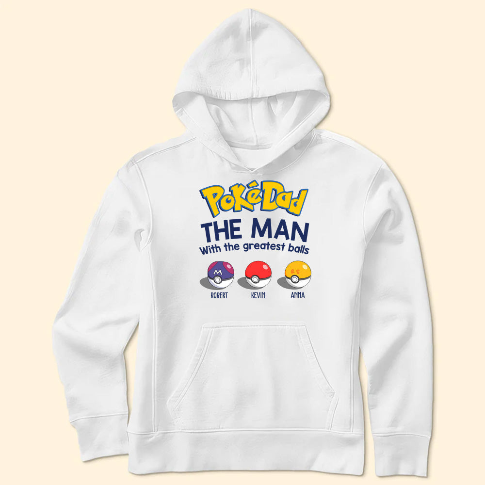 Personalized PokeDad T-Shirt Funny Gift for Dad Father's Day Cotton Apparel GradoCreations