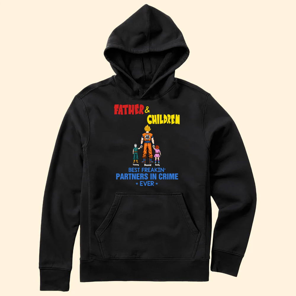 Personalized Father and Kids T-Shirt Best Partners in Crime Gift for Dad Cotton Apparel GradoCreations