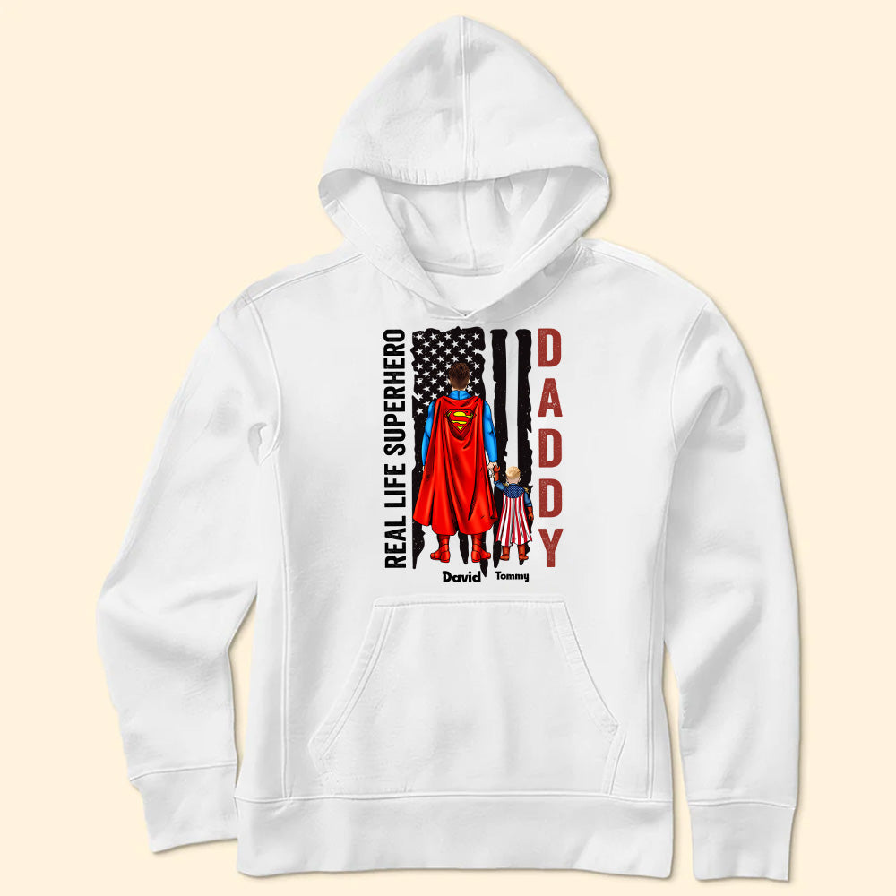 Personalized Real Life Superhero T-Shirt Gift for Dad Cotton Apparel GradoCreations