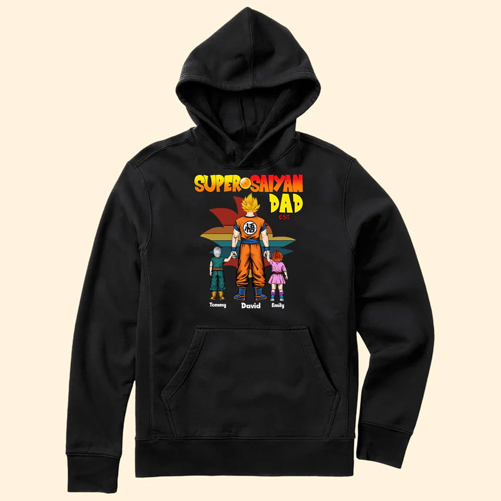 Personalized Superhero Dad T-Shirt Custom Name Gift for Father's Day Cotton Apparel GradoCreations