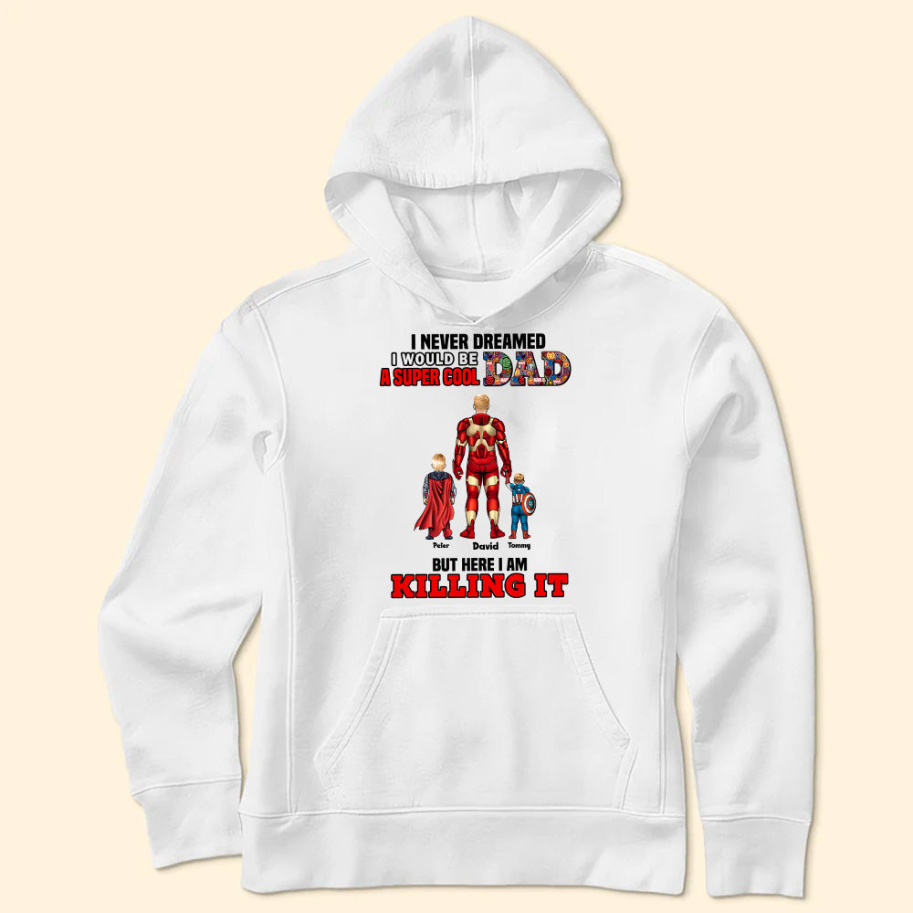 Personalized Super Cool Dad T-Shirt Custom Name Gift for Father's Day Cotton Apparel GradoCreations