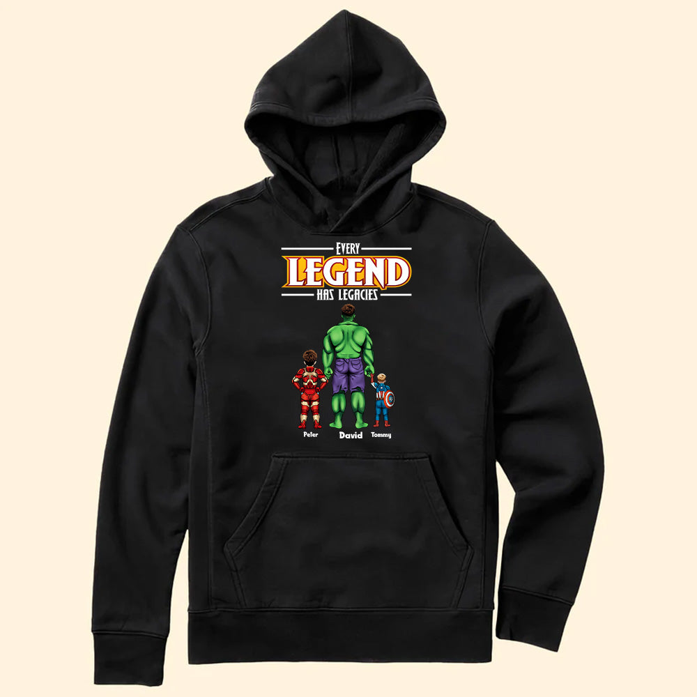 Personalized Legend Has Legacies T-Shirt Gift for Dad, Husband, Father's Day Cotton Apparel GradoCreations