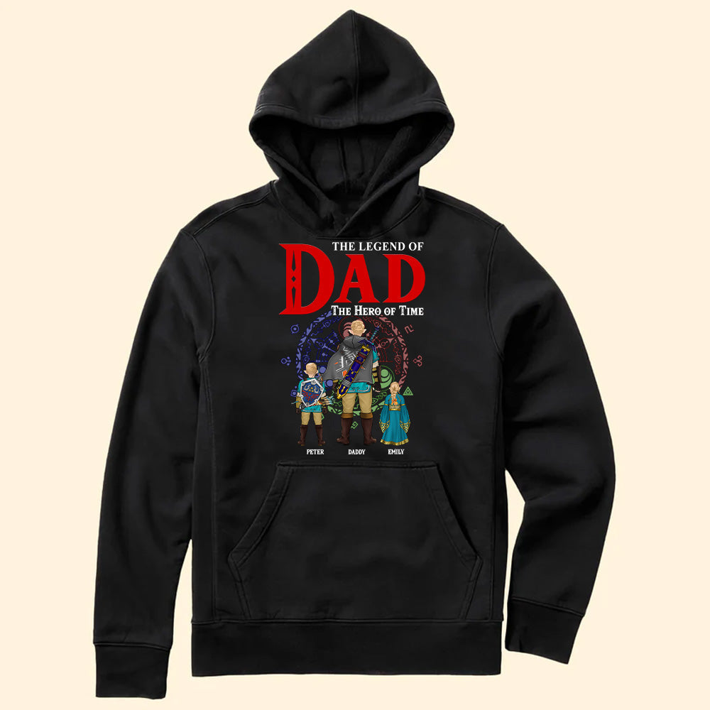 Personalized Legend of Dad Hero of Time T-Shirt Gift for Father's Day Cotton Apparel GradoCreations