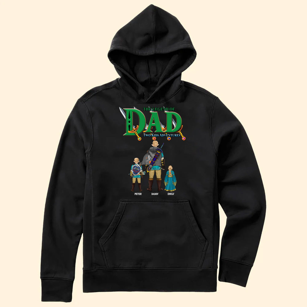 Personalized Legend of Zelda Dad T-Shirt Custom Adventure Gift for Father's Day Cotton Apparel GradoCreations