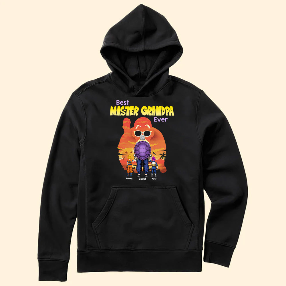 Personalized Best Master Grandpa Ever T-Shirt Gift for Dad Cotton Apparel GradoCreations
