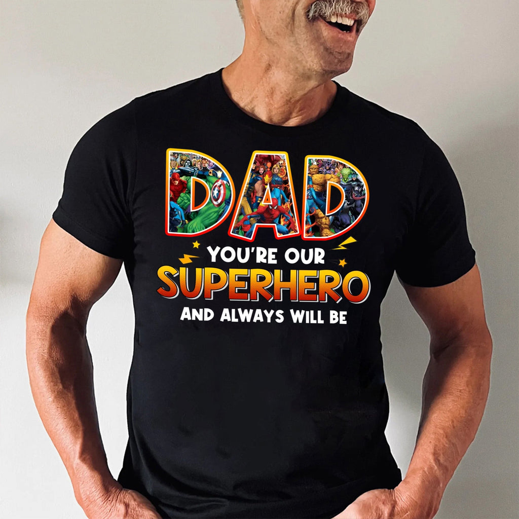 Personalized Superhero Shirt for Dad - Father's Day Gift Cotton Apparel GradoCreations