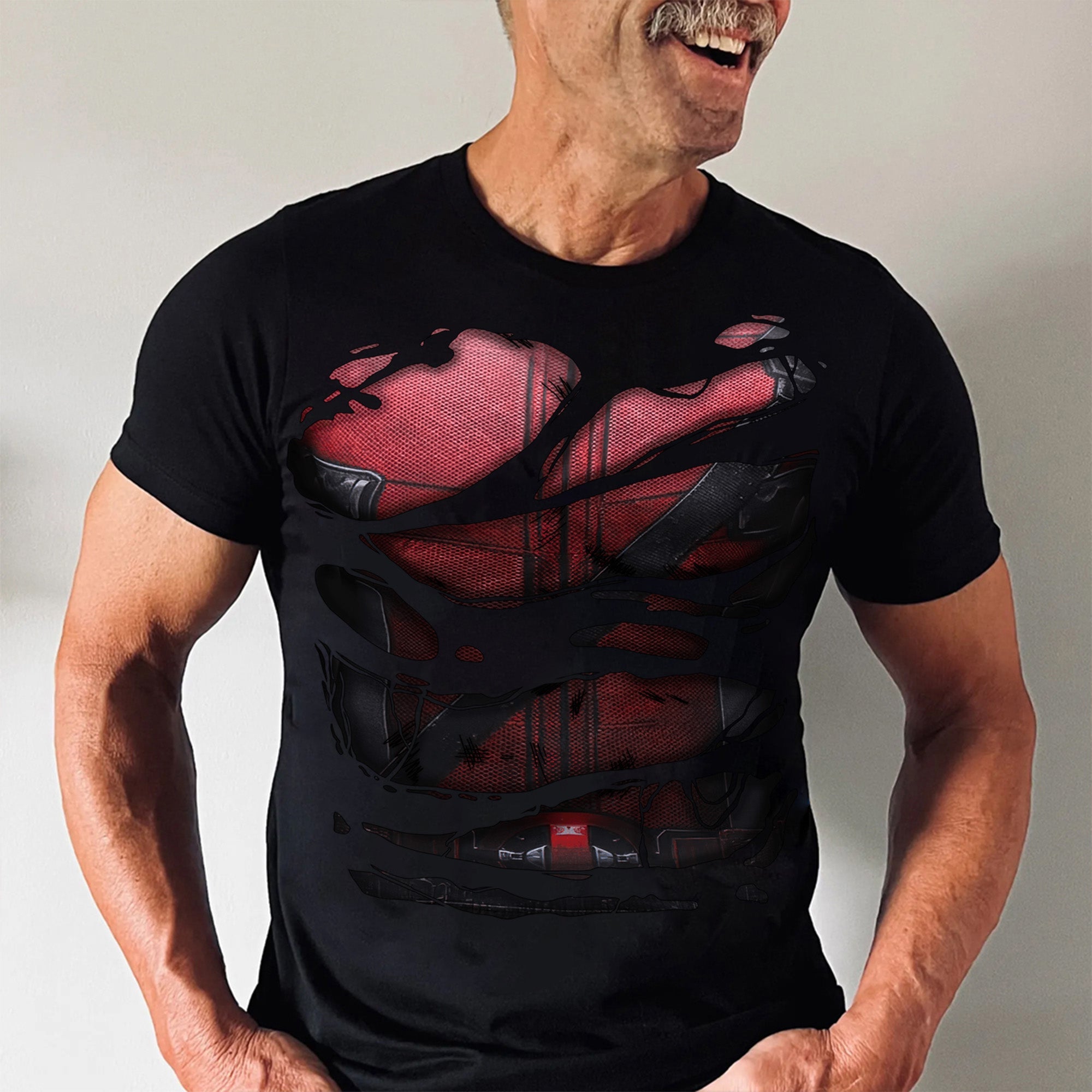 Personalized Dadpool Superhero Shirt Gift for Father's Day Cotton Apparel GradoCreations