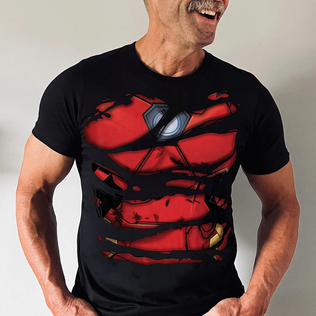 Personalized Superhero Dad Shirt Gift for Father's Day Cotton Apparel GradoCreations
