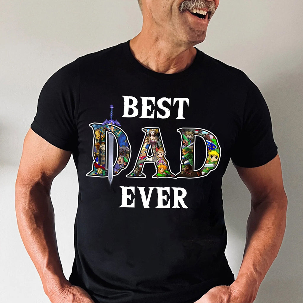 Personalized Super Dad Shirt Custom Name Gift for Father's Day Cotton Apparel GradoCreations