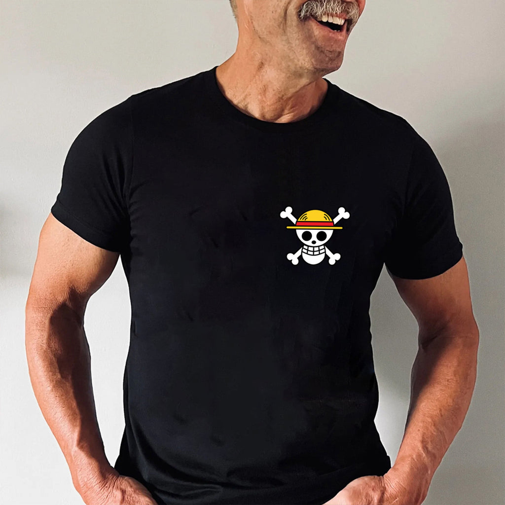 Personalized Straw Hat Crew Captain Shirt Gift for Dad Cotton Apparel GradoCreations