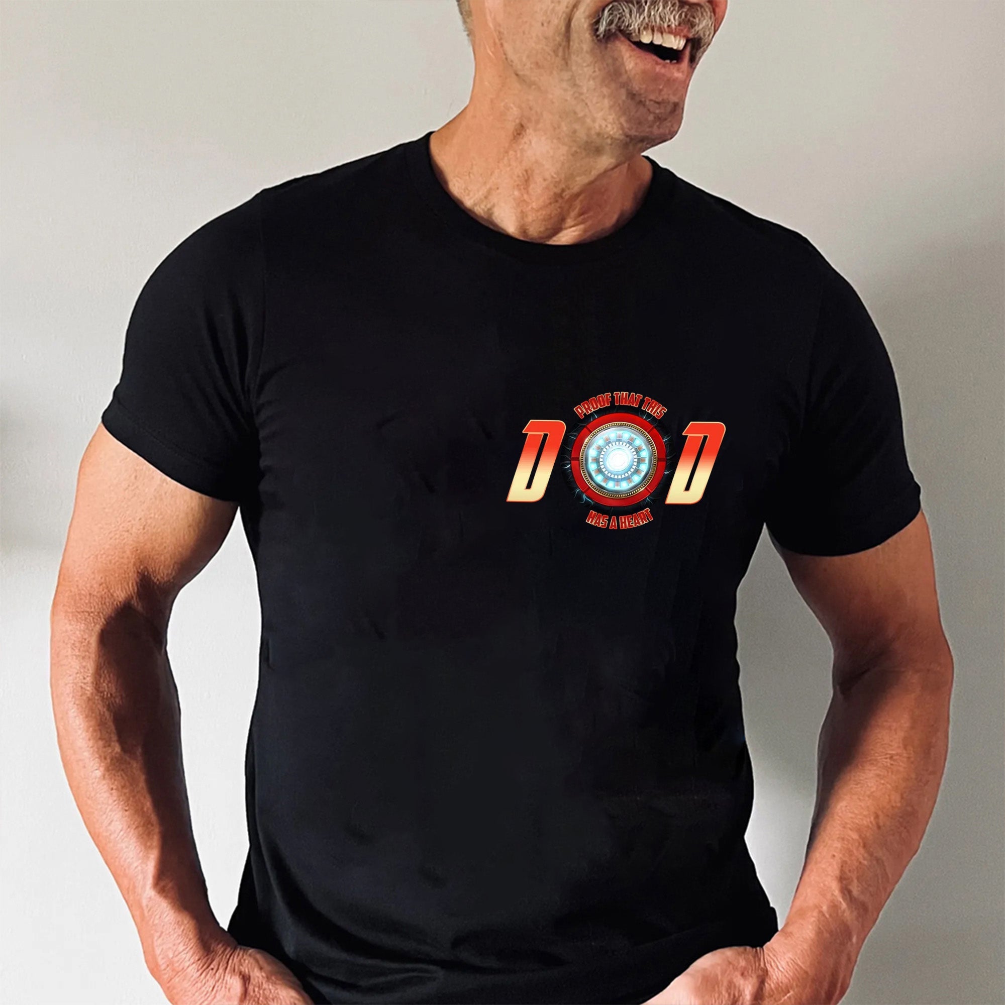 Personalized Superhero Dad T-Shirt Custom Name Gift for Father's Day Cotton Apparel GradoCreations