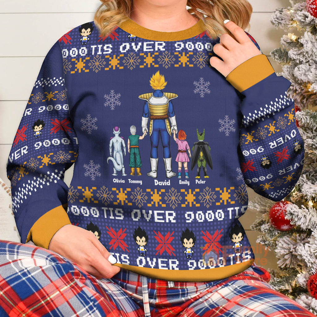 Personalized DragonDad Ugly Sweater Gift for Dad, Grandpa | Custom Name Holiday Apparel
