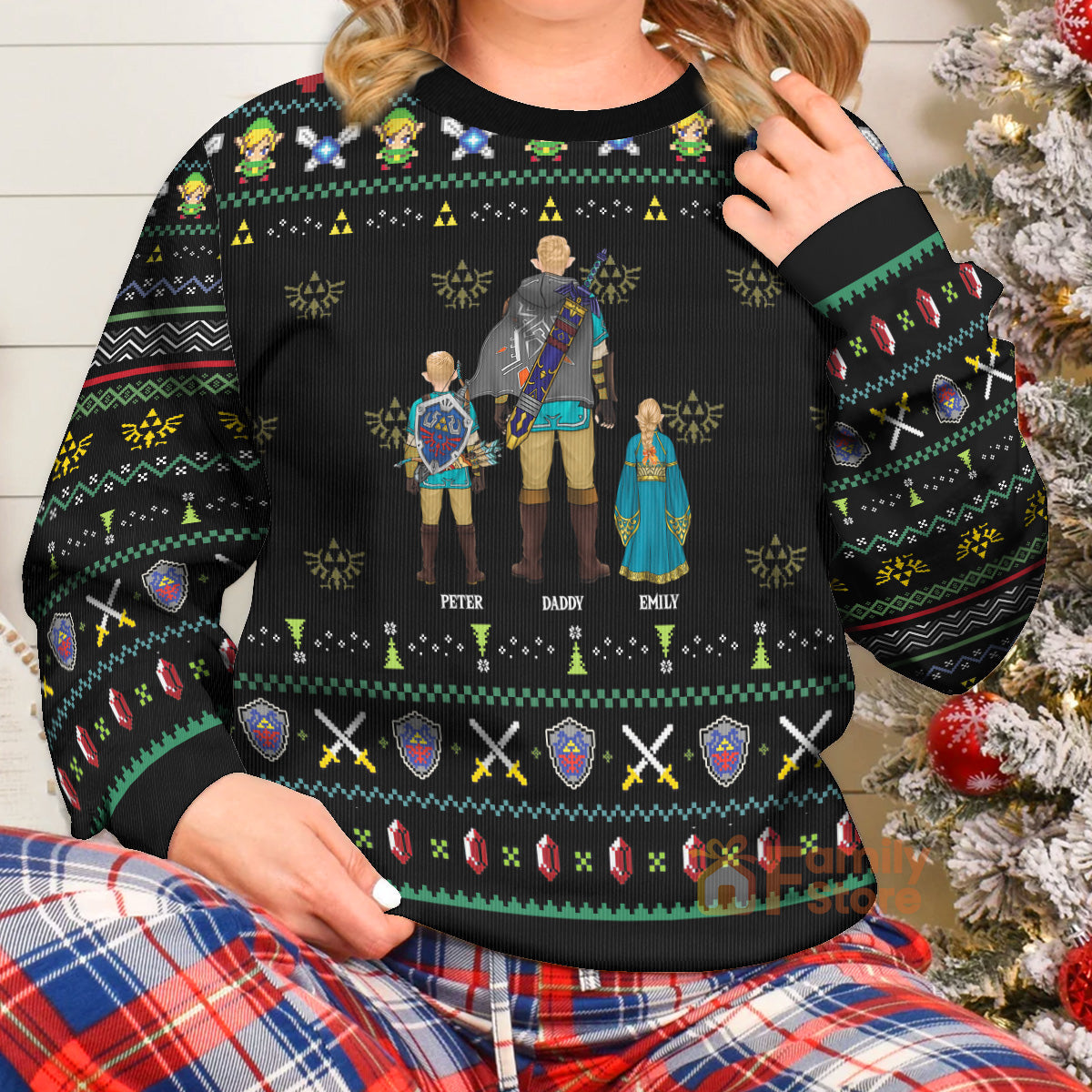 Personalized Ugly Sweater The Legend of Zelda Gift for Dad