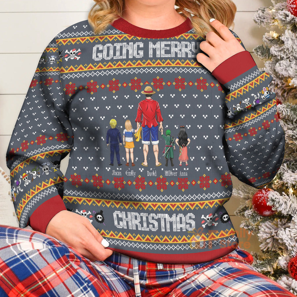 Personalized Ugly Christmas Sweater with Pirate Adventure for Dad