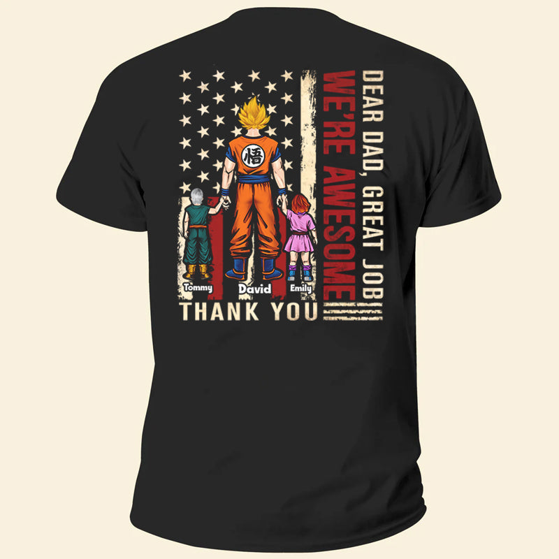 Personalized Thank You T-Shirt for Dad and Grandpa - Unique Gift Cotton Apparel GradoCreations