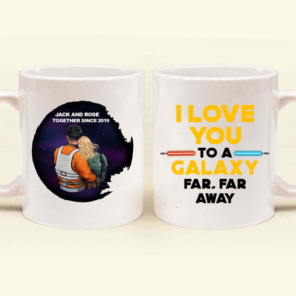 Personalized Star Wars Mug I Love You To A Galaxy Gift for Couple
