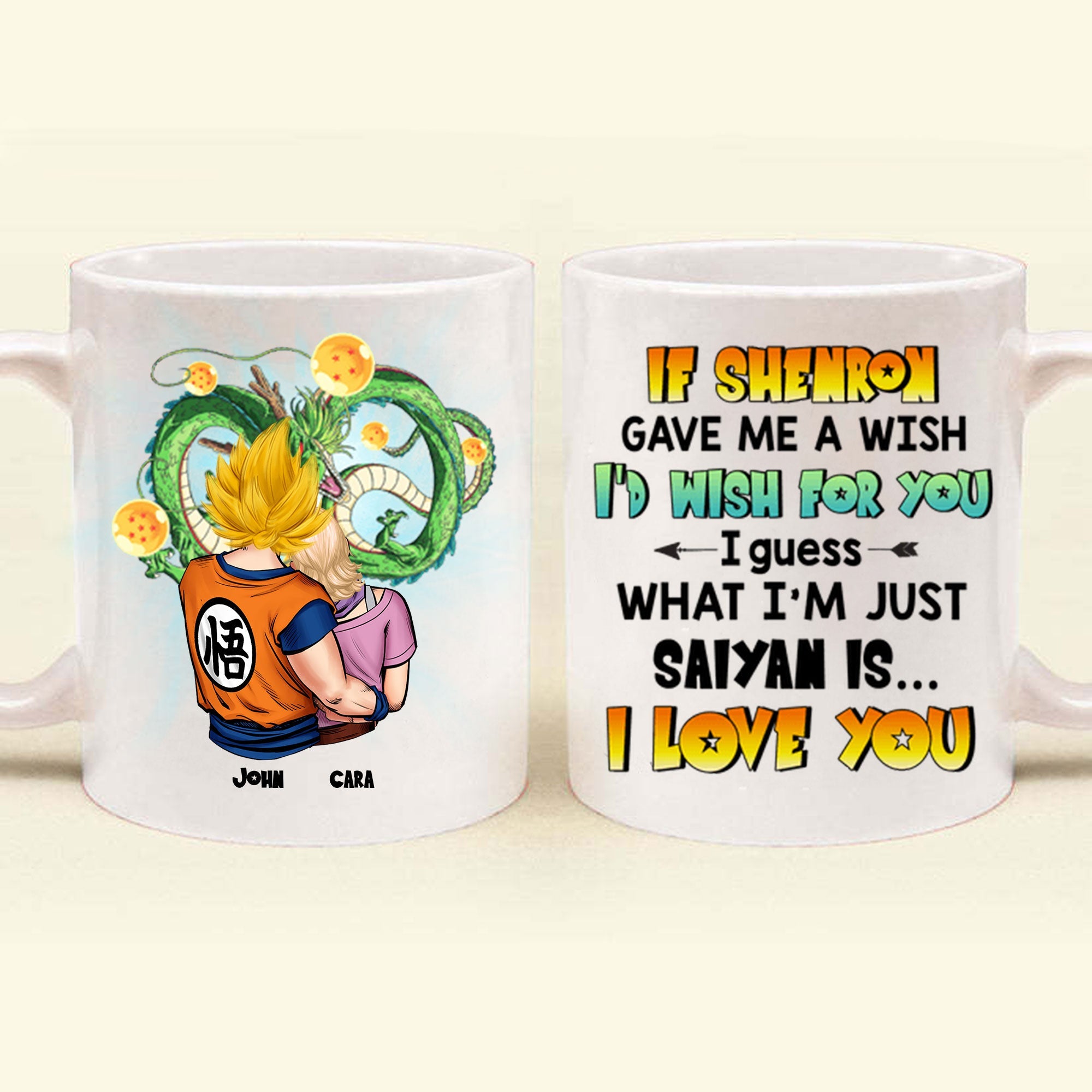 Personalized Ceramic Mug with Cartoon Couple Design | Unique Gift for Couples | Love You