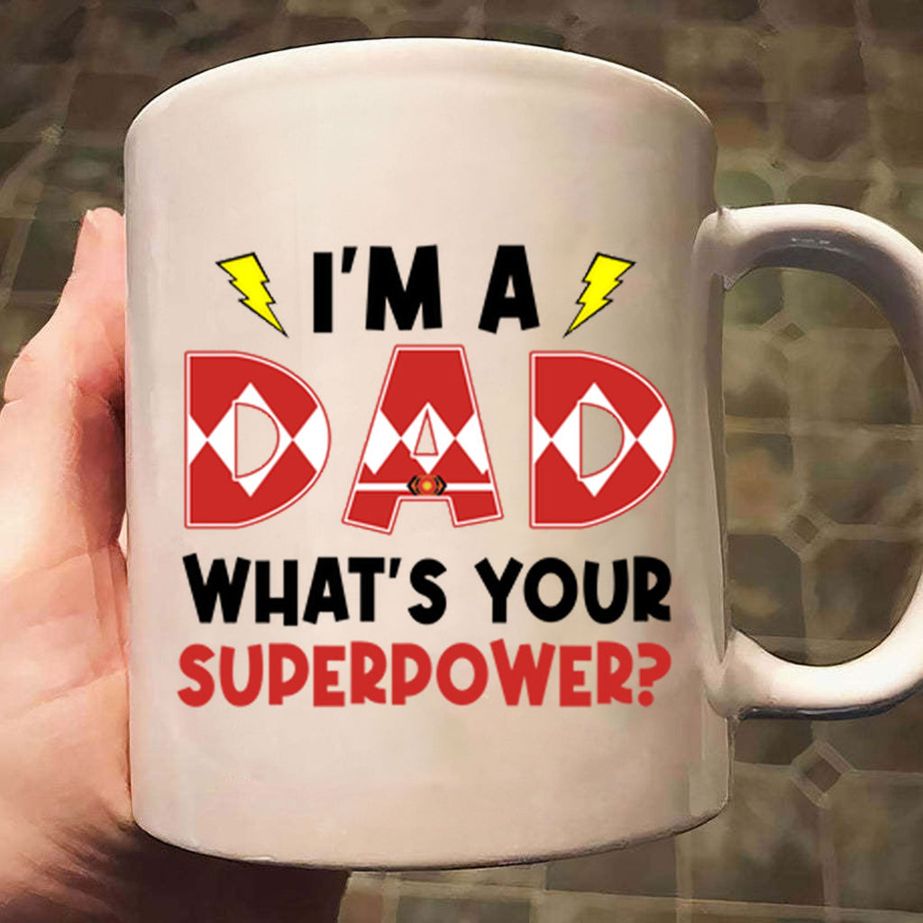 Personalized Super Power Mug Gift for Dad | Custom Name