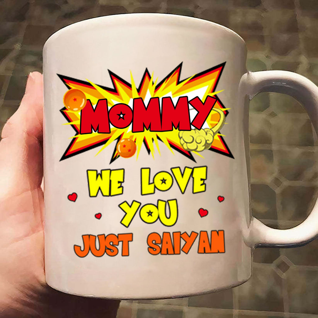 Personalized Saiyan Mom Mug Custom Family Names Gift