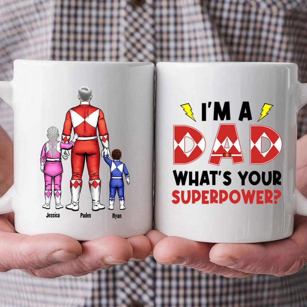 Personalized Super Power Mug Gift for Dad | Custom Name