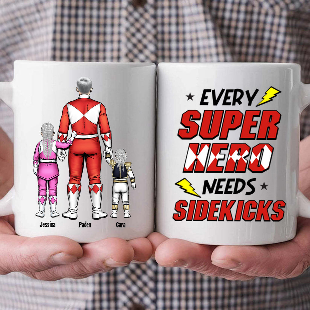 Personalized Superhero Mug Gift for Mom with Custom Names