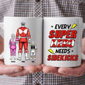 Personalized Superhero Mug Gift for Mom with Custom Names