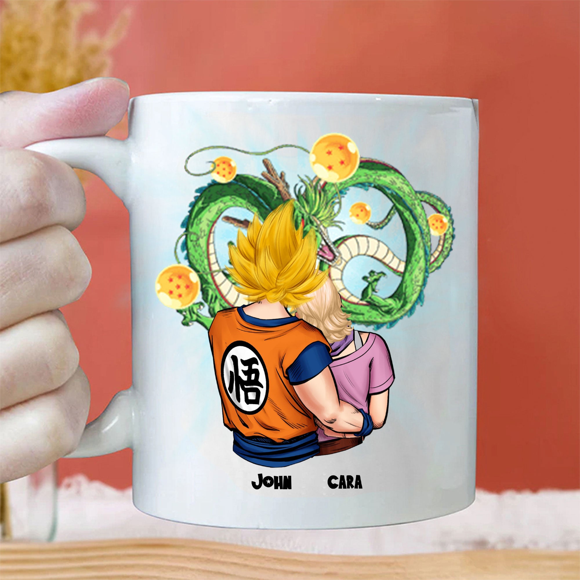 Personalized Ceramic Mug with Cartoon Couple Design | Unique Gift for Couples | Love You
