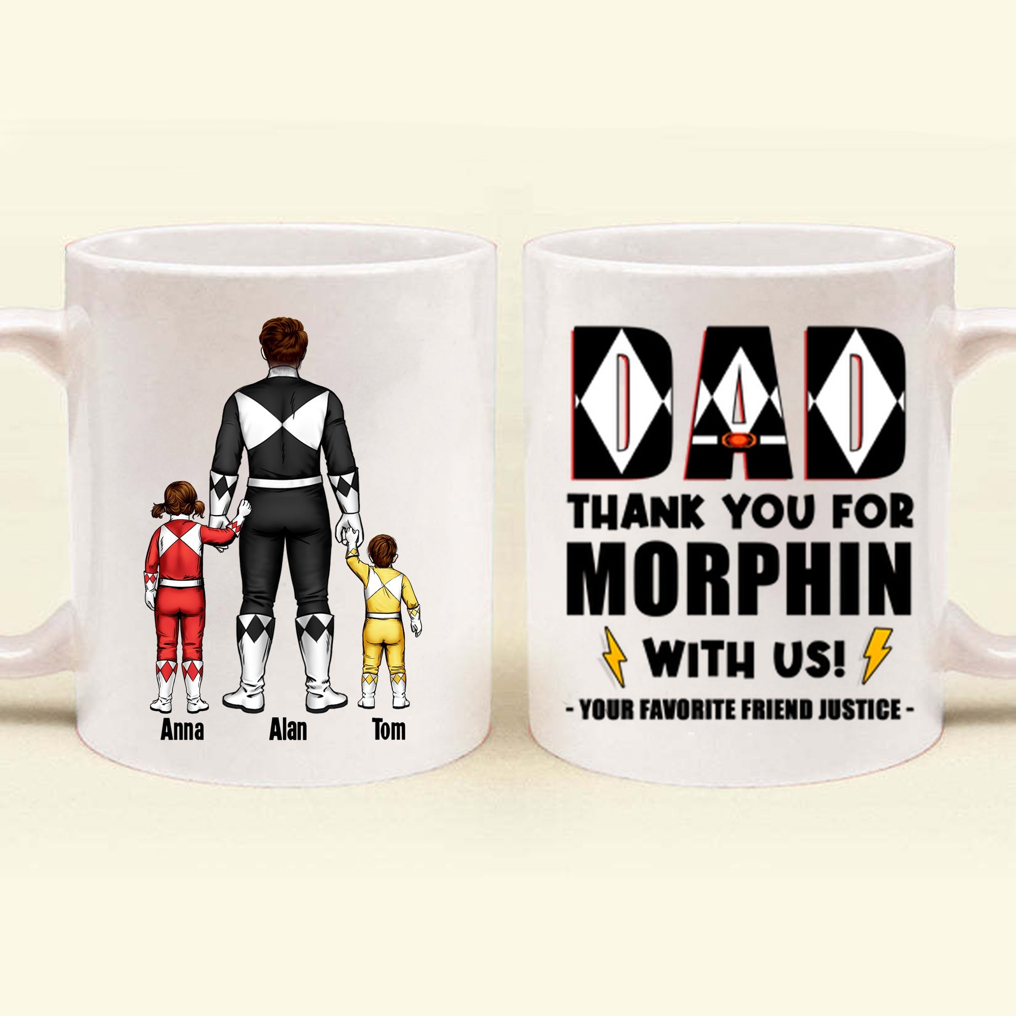 Personalized Dad Mug Thank You for Morphin with Us Gift