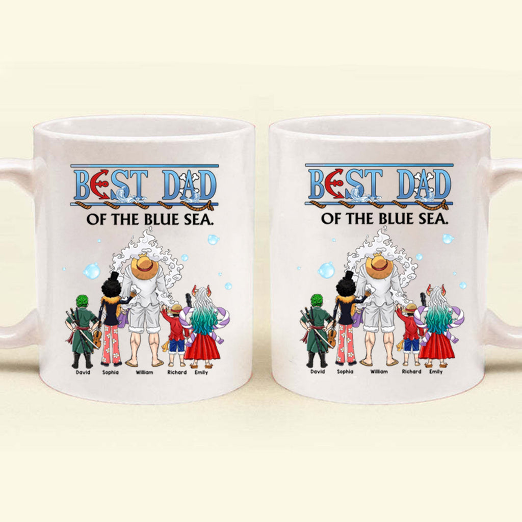 Personalized Ceramic Mug Best Dad of the Blue Sea Gift