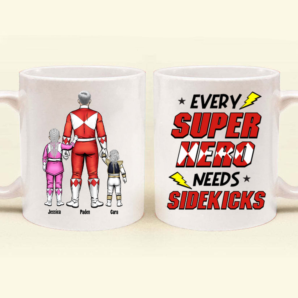 Personalized Superhero Mug Gift for Mom with Custom Names