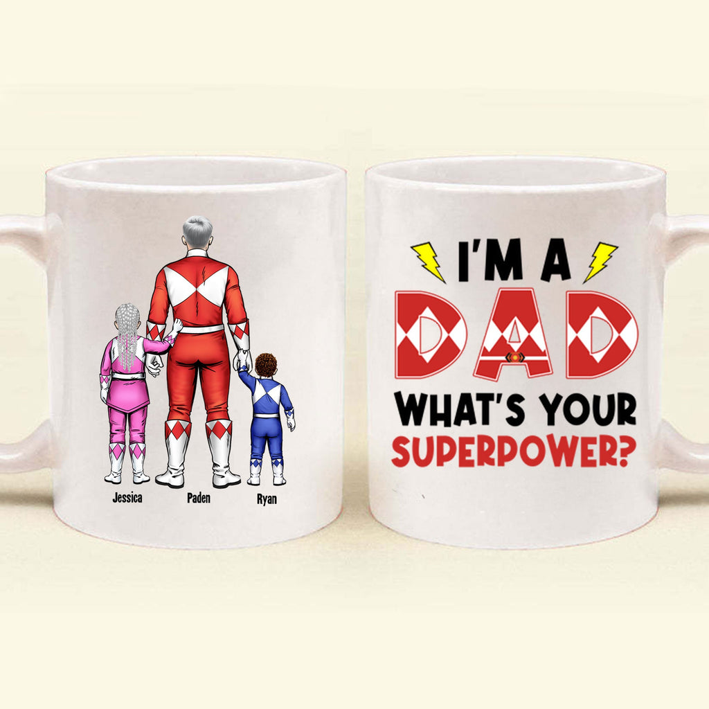 Personalized Super Power Mug Gift for Dad | Custom Name