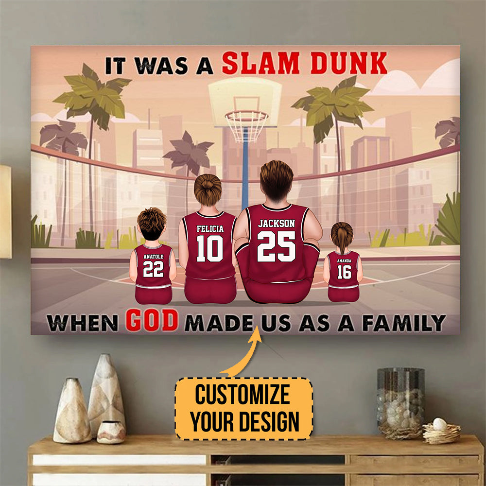 Personalized Basketball Canvas Poster Unique Family Gift