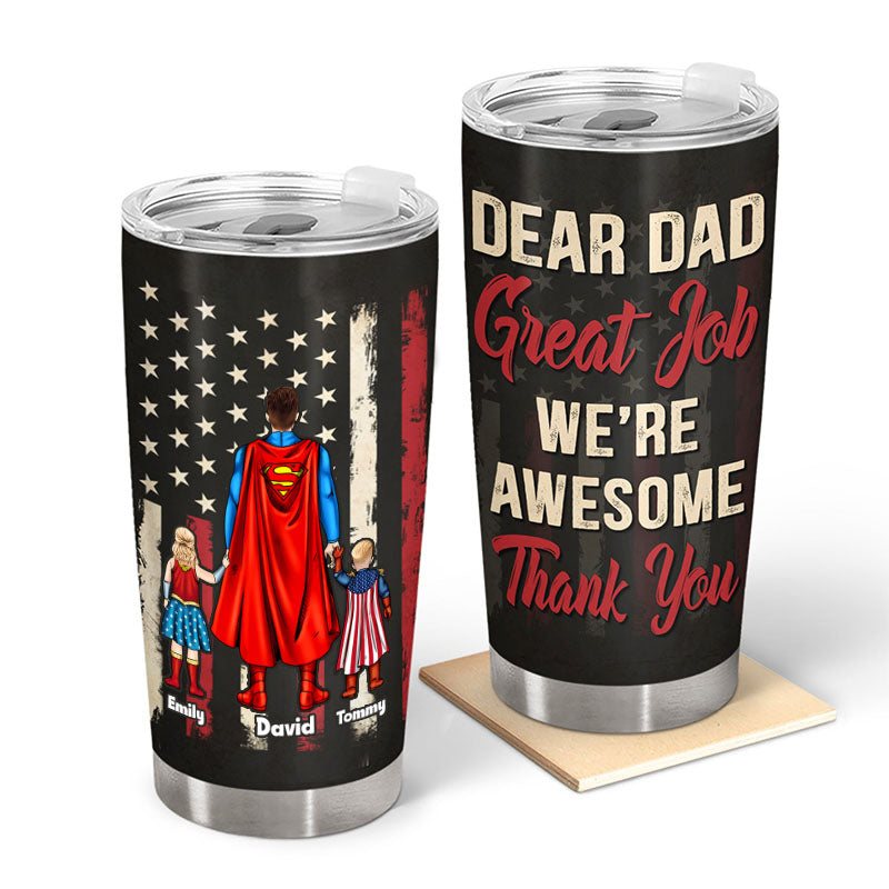 Personalized Superhero Tumbler Gift for Dad Grandpa | Father's Day Tumbler GradoCreations