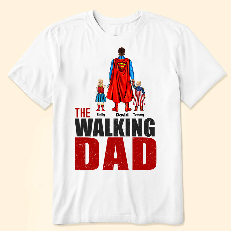 Personalized Super Hero T-Shirt for Dad with Custom Names Cotton Apparel GradoCreations