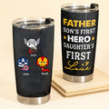 Personalized Stainless Steel Tumbler for Dad | Son’s First Hero Gift Tumbler GradoCreations