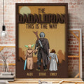 Personalized Dadalorian Canvas Poster Gift for Dad - Unique Father's Day Home Decor