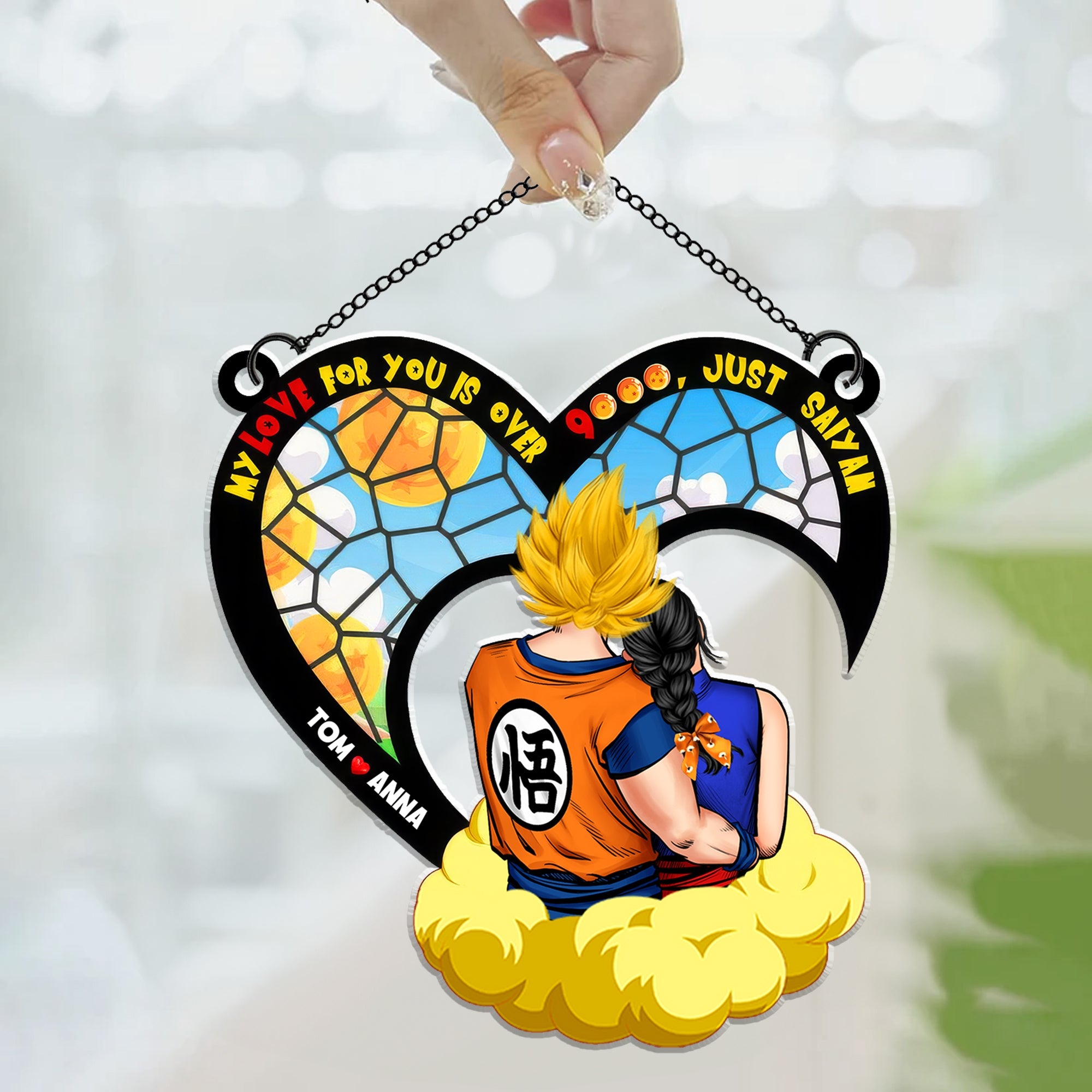 Personalized Love Suncatcher Gift for Couple - Window Decoration