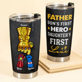 Personalized Stainless Steel Tumbler Super Hero Gift for Dad Tumbler GradoCreations