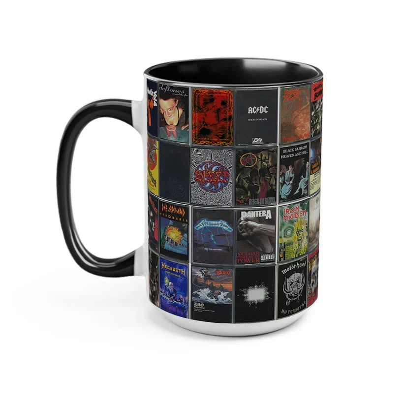 Metal Rock Album Artwork Accent Mug Gift for Music Lovers GradoCreations