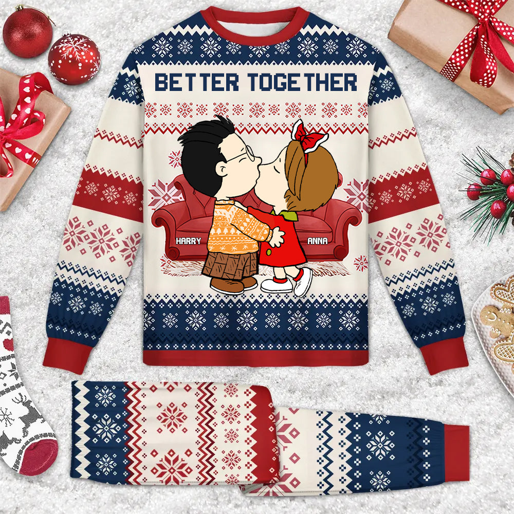 Personalized Unisex Pajama Set for Couples - Gift for Husband Wife - Better Together