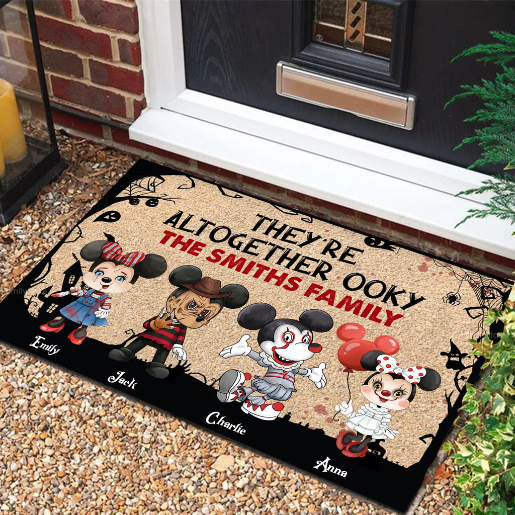 Personalized Halloween Family Doormat Custom Name Home Decor