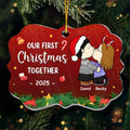 Personalized Acrylic Ornament Our First Christmas Together Gift for Couples
