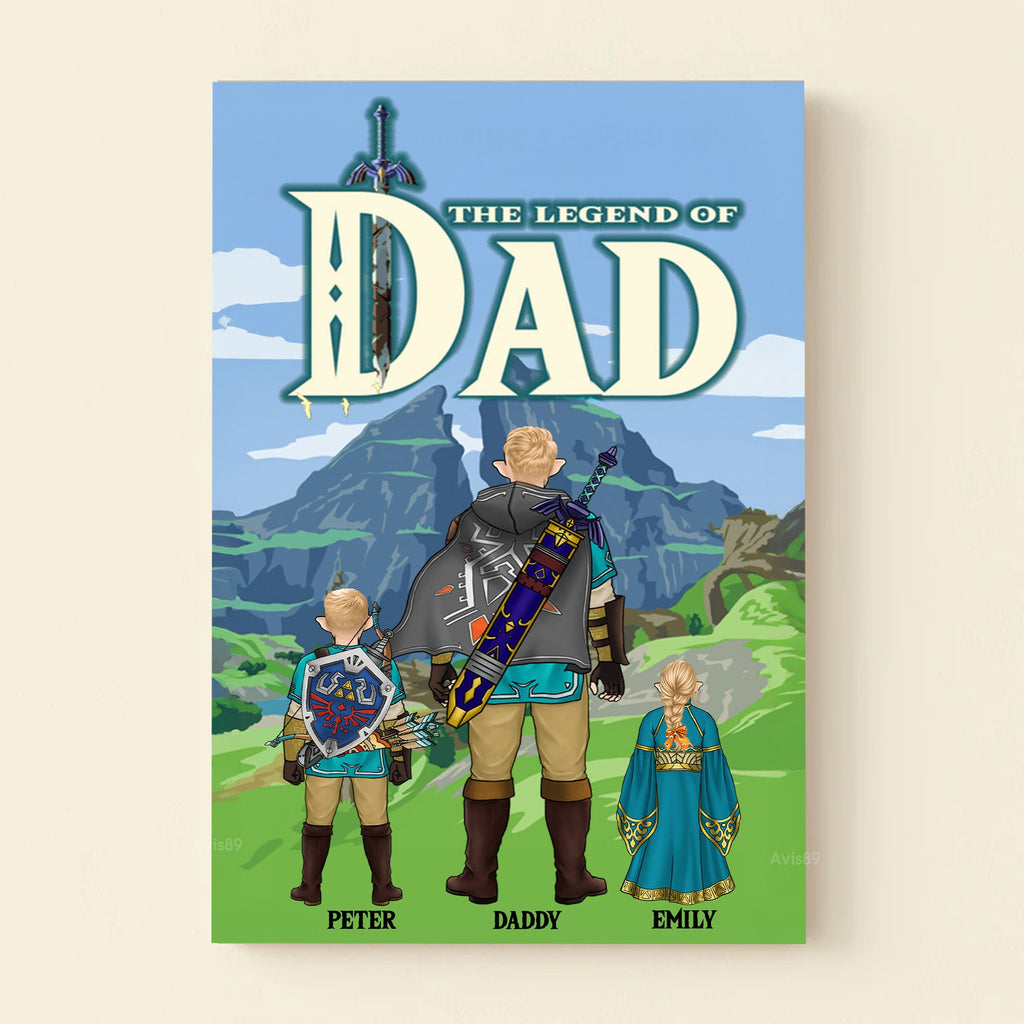 Personalized Legend of Dad Canvas Poster Gift for Father’s Day