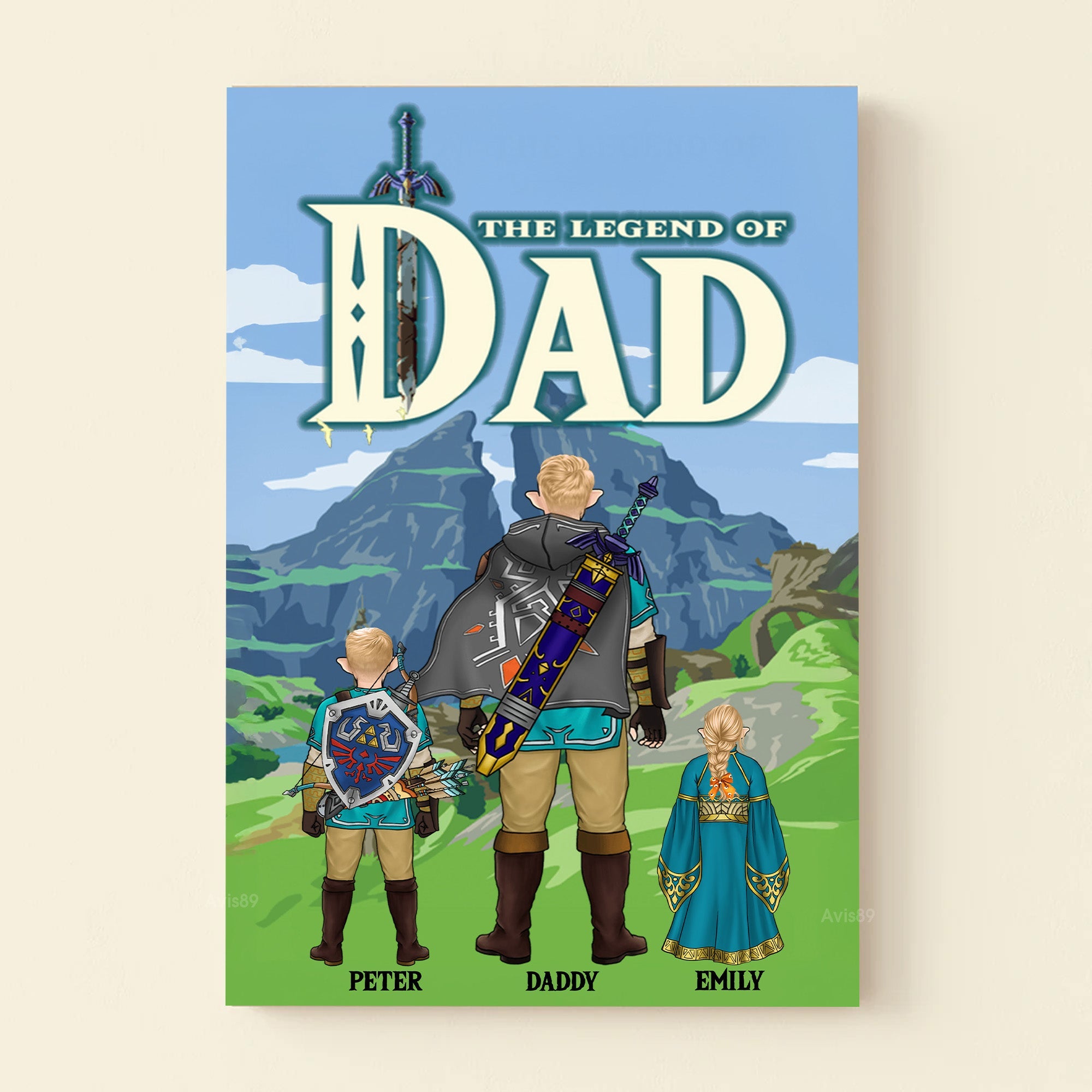 Personalized Legend of Dad Canvas Poster Gift for Father’s Day