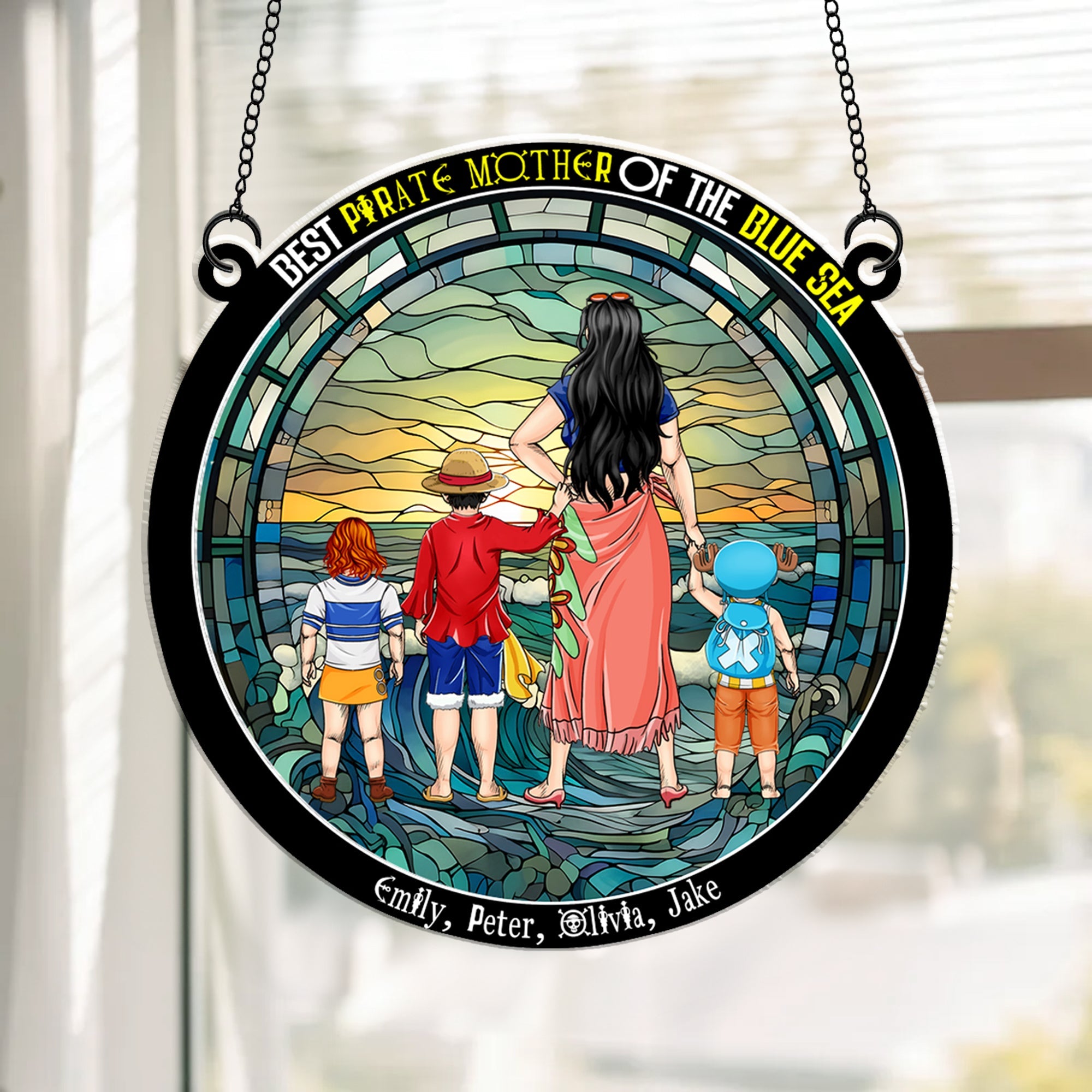 Personalized Pirate Mom Suncatcher Gift for Mother's Day