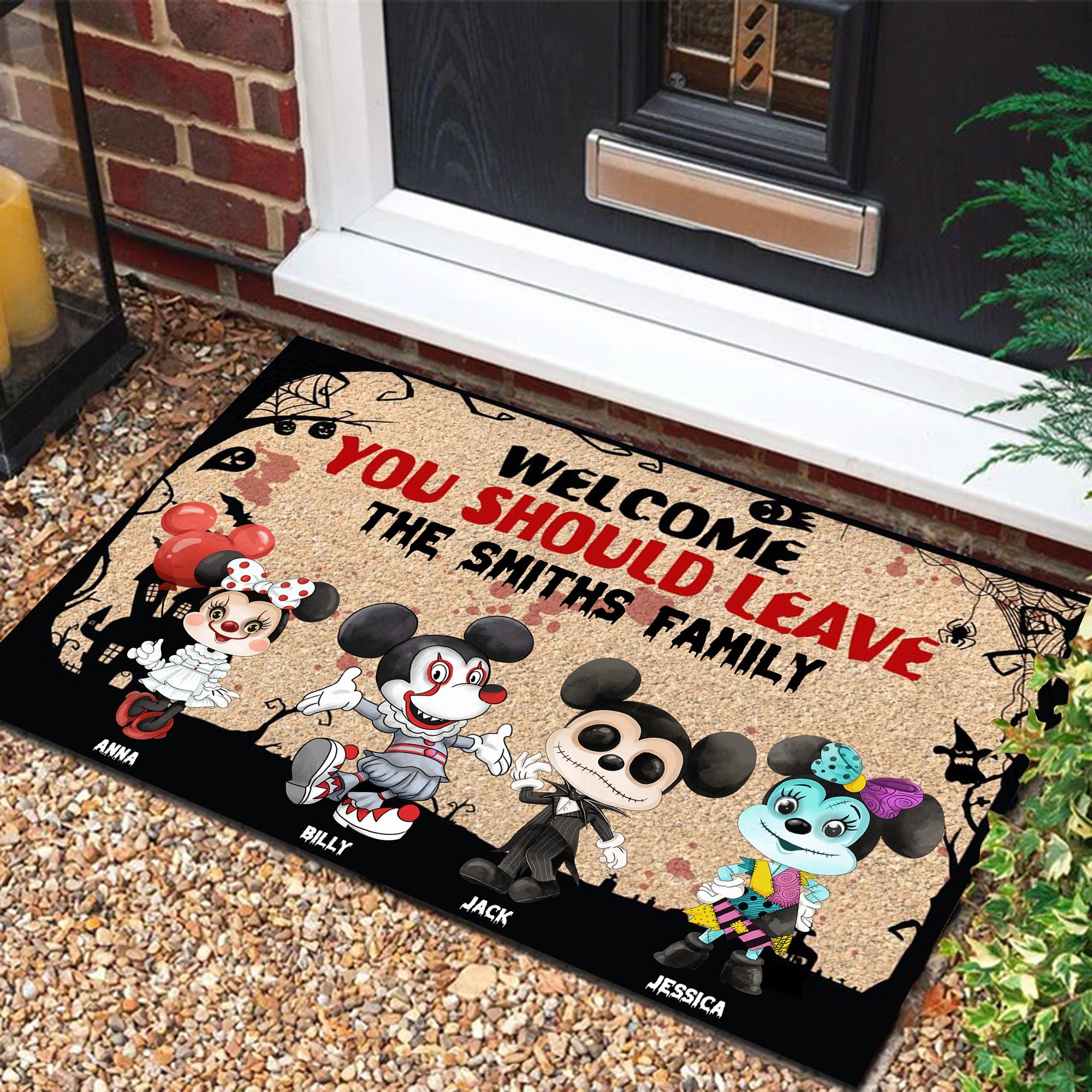 Personalized Funny Welcome Mat with Family Name | Humorous Home Decor Gift