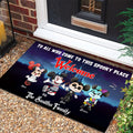 Personalized Halloween Door Mat with Family Names Unique Gift