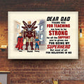 Personalized Superhero Poster Canvas Gift for Dad | Custom Family Art