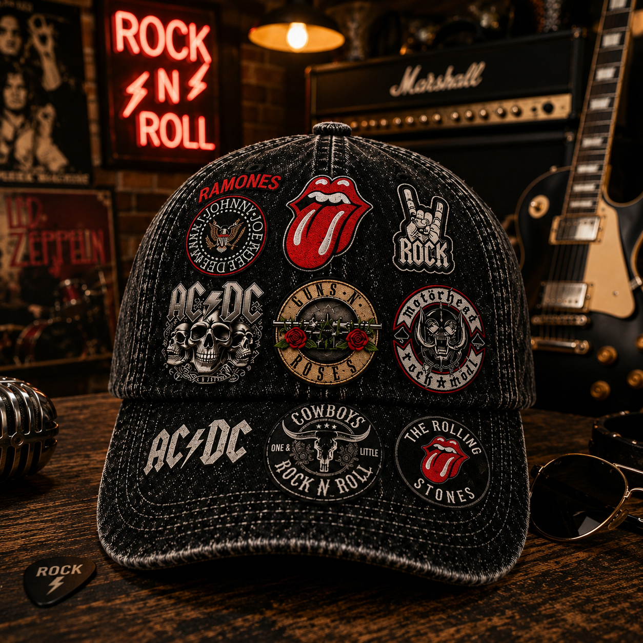 Personalized Rock Music Classic Cap with Legends Edition Design GradoCreations