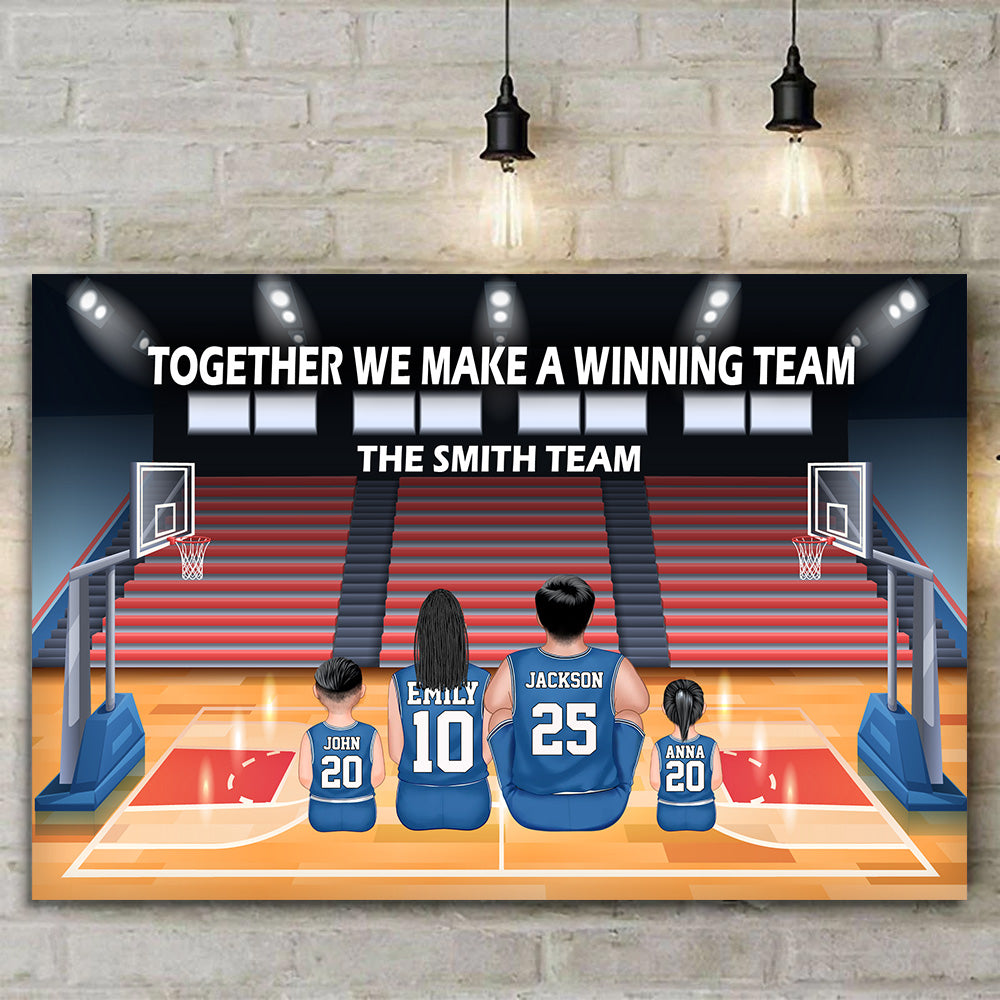 Personalized Basketball Canvas Poster Gift for Family & Fans